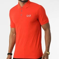 Acheter 😉 Polo Manches Courtes 8NPF04-PJM5Z Rouge de EA7 Emporio Armani ✨