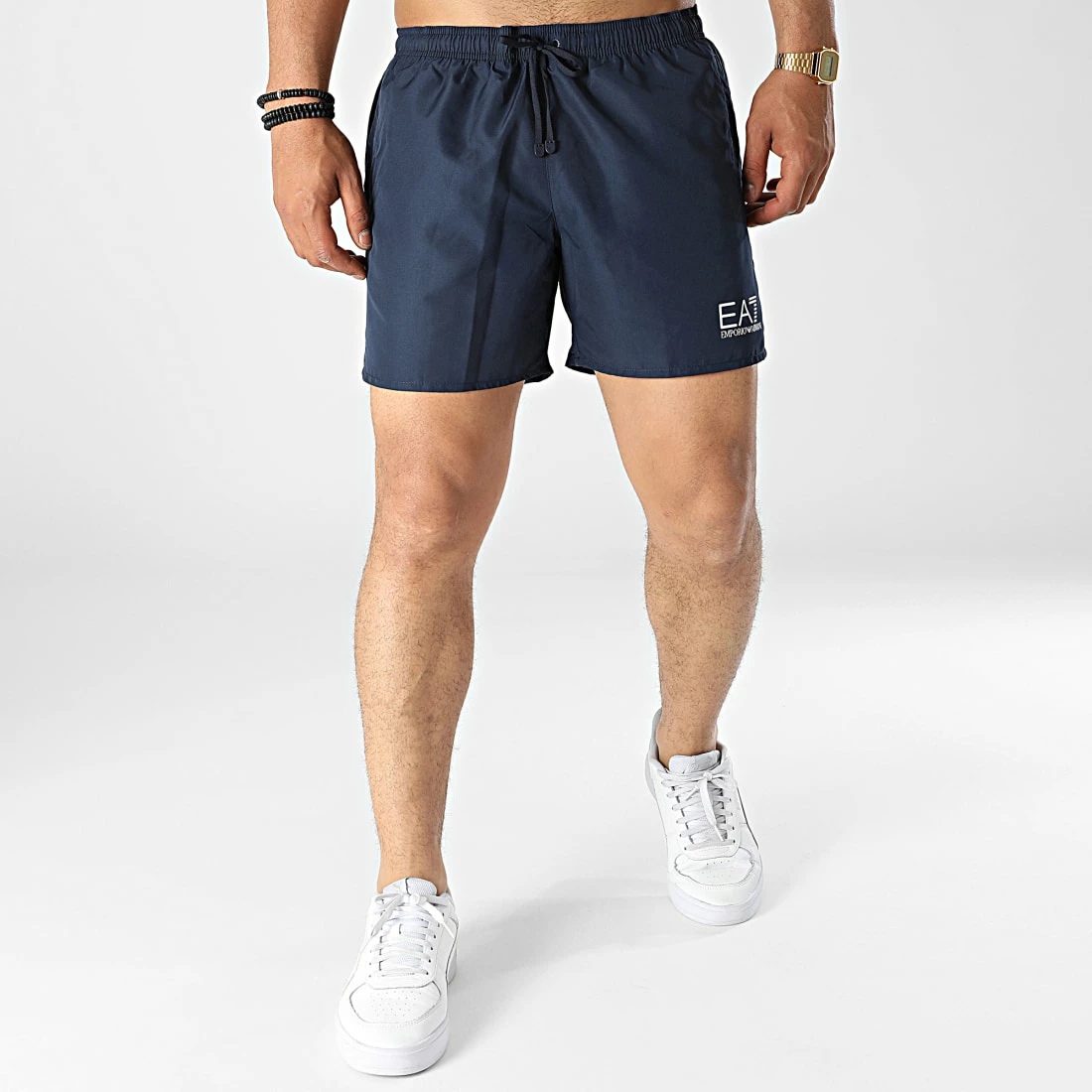 Offres 🎁 Short De Bain 902000-CC721 Bleu Marine Argenté de EA7 Emporio Armani ✔️ – Image 3