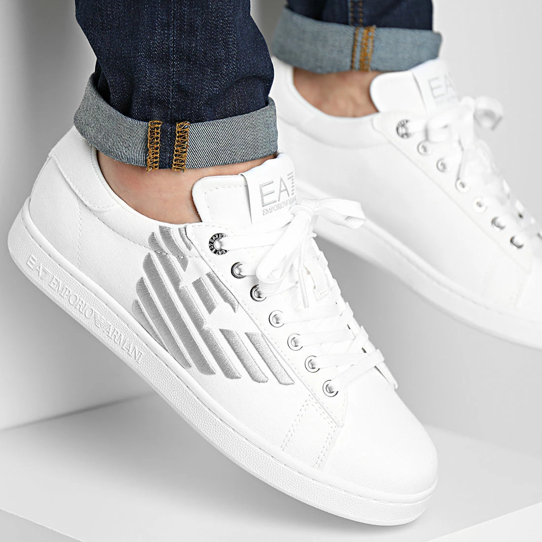 Acheter 💯 Baskets X8X001-XK255 White Silver de EA7 Emporio Armani 🥰