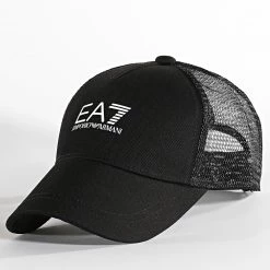 Grosses soldes 😉 Casquette Trucker 245020 CC999 Noir de EA7 Emporio Armani 💯