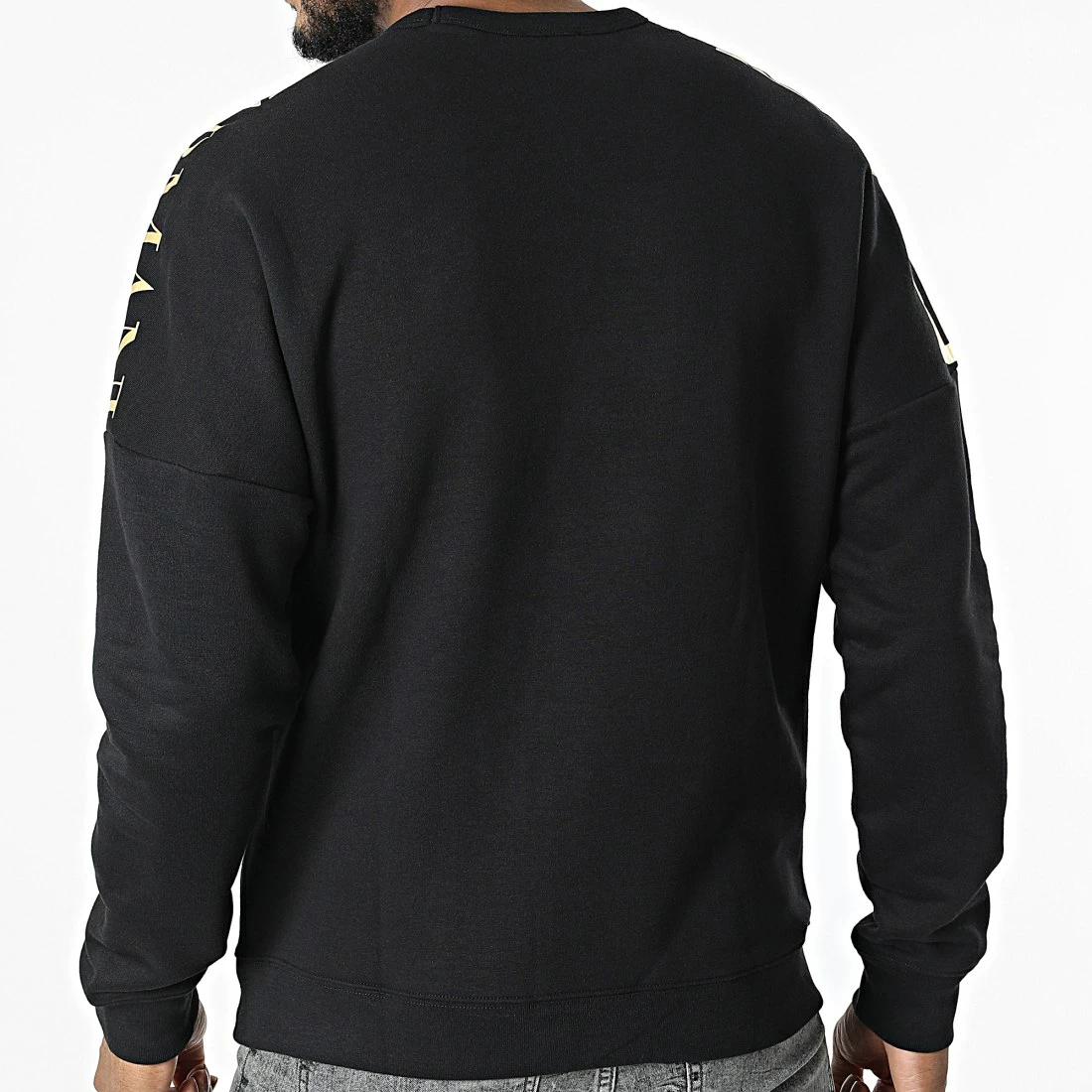 Le moins cher 😀 Sweat Crewneck 6LPM54-PJHLZ Noir Doré de EA7 Emporio Armani 💯 – Image 4