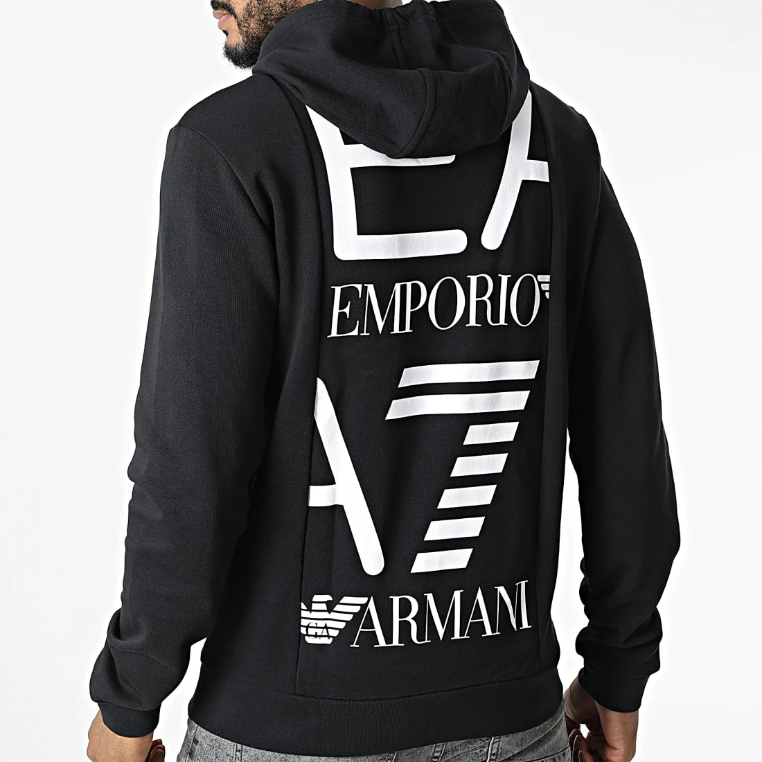 Grosses soldes đ Sweat Capuche 6LPM57-PJHDZ Noir de EA7 Emporio Armani â€ïž â Image 4