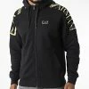 De gros 🔔 Sweat Zippé Capuche 6LPM56-PJHLZ Noir Doré de EA7 Emporio Armani 🎉