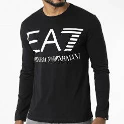 Meilleure vente 🥰 Tee 👚 Shirt Manches Longues 6LPT25-PJ7CZ Noir de EA7 Emporio Armani 🎁