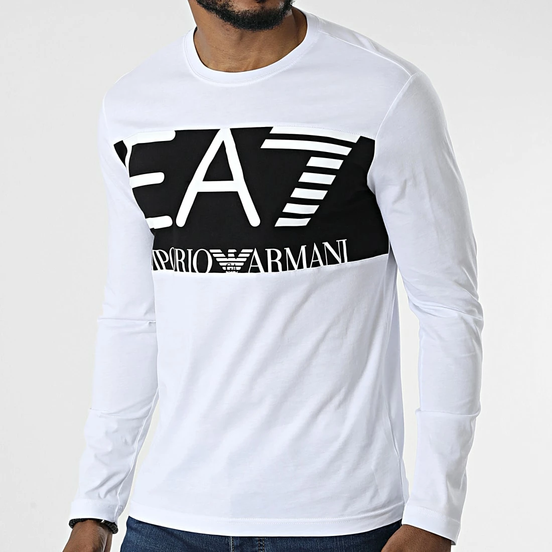 Le moins cher đ€© Tee đ Shirt Manches Longues 6LPT25-PJ7CZ Blanc de EA7 Emporio Armani â