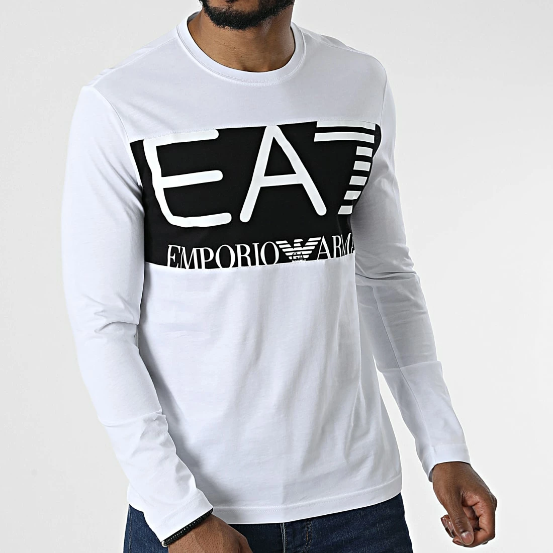 Le moins cher đ€© Tee đ Shirt Manches Longues 6LPT25-PJ7CZ Blanc de EA7 Emporio Armani â â Image 3