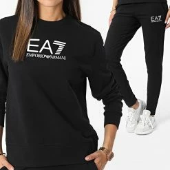 Grosses soldes ✨ Ensemble De Survetement Femme 6LTV57-TJCQZ Noir de EA7 Emporio Armani ✨