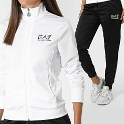 Coupon 🧨 Ensemble De Survetement Femme 6LTV58-TJ26Z Noir Blanc de EA7 Emporio Armani 🥰