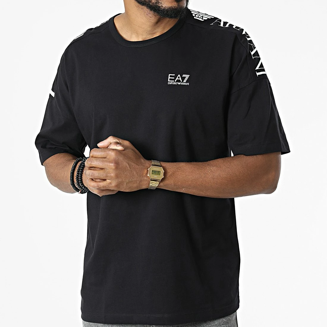 Meilleure affaire 🥰 Tee 👚 Shirt 6LPT23-PJ7CZ Noir de EA7 Emporio Armani 🎉 – Image 3