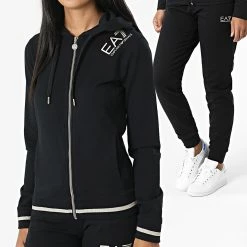 Tout neuf 😉 Ensemble De Survetement Femme 6LTV53 Noir Doré de EA7 Emporio Armani 😉