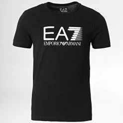 De gros 😀 Tee 👚 Shirt Enfant 6LBT53 Noir de EA7 Emporio Armani ⌛