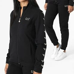 Tout neuf 😍 Ensemble De Survetement Femme 6LTV68 Noir Doré de EA7 Emporio Armani 🎁