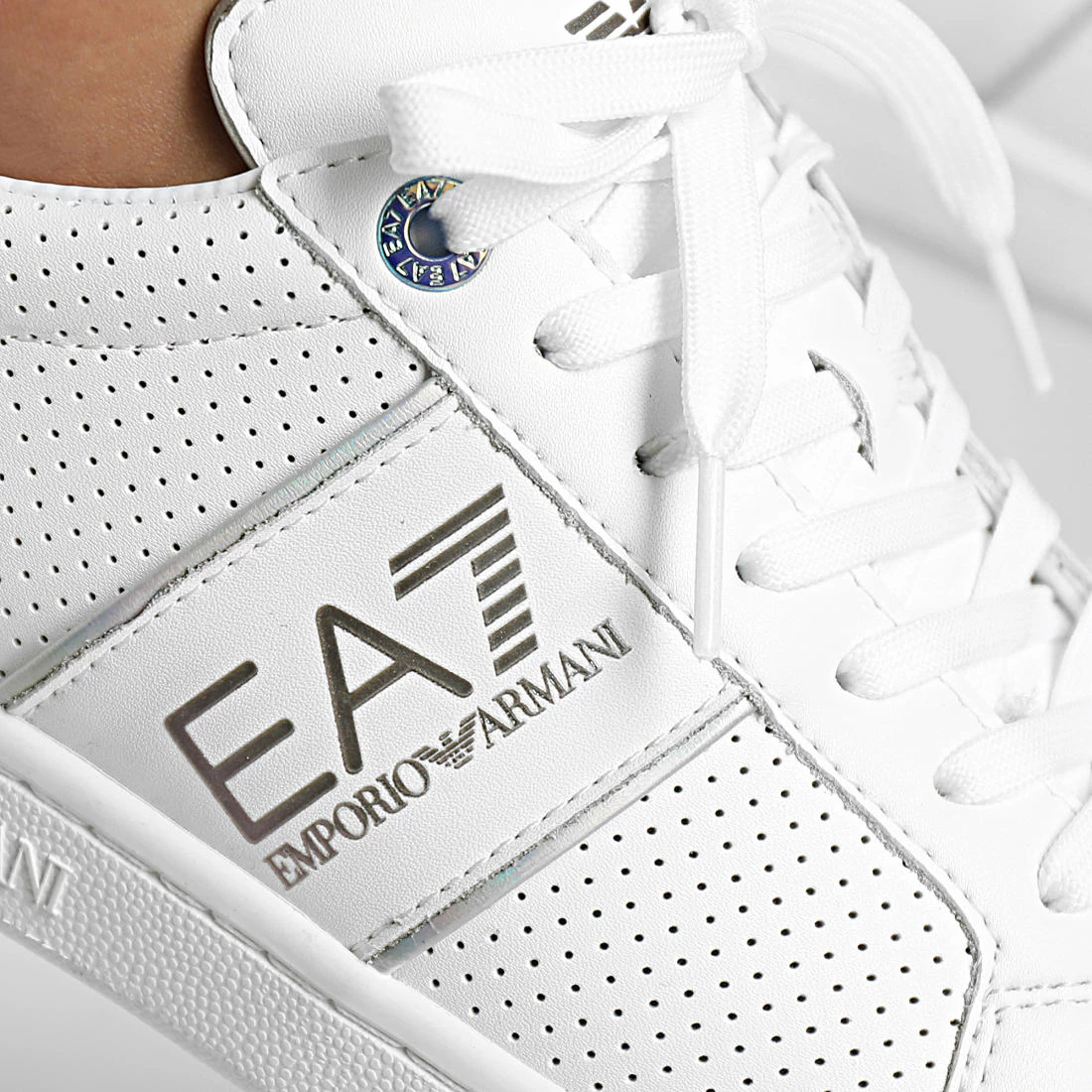 Vente flash ⌛ Baskets X8X102-XK258 White Iridescent de EA7 Emporio Armani 🌟 – Image 2