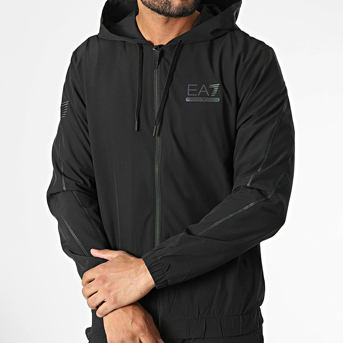 Bon marchĂ© đź”” Ensemble Veste Zippée Capuche et Pantalon Jogging 6LPV01-PN6TZ Noir de EA7 Emporio Armani ⌛ – Image 3