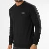 Meilleure affaire 😉 Sweat Crewneck A Bandes 6LPM43-PJ05Z Noir Réfléchissant Iridescent de EA7 Emporio Armani 🌟