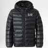 Bon marché ✨ Doudoune Capuche Enfant 8NBB05-BN29Z Noir de EA7 Emporio Armani 💯