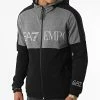 Meilleure affaire 🌟 Sweat Zippé Capuche Réfléchissant 6LPM18-PJEQZ Noir Gris Chiné de EA7 Emporio Armani 🥰