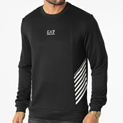 Coupon 💯 Sweat Crewneck 6LPM02-PJ16Z Noir de EA7 Emporio Armani 🤩