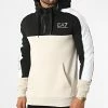Offres 🤩 Sweat Zippé Capuche 6LPM15-PJ07Z Beige Noir Blanc Réfléchissant de EA7 Emporio Armani ✨