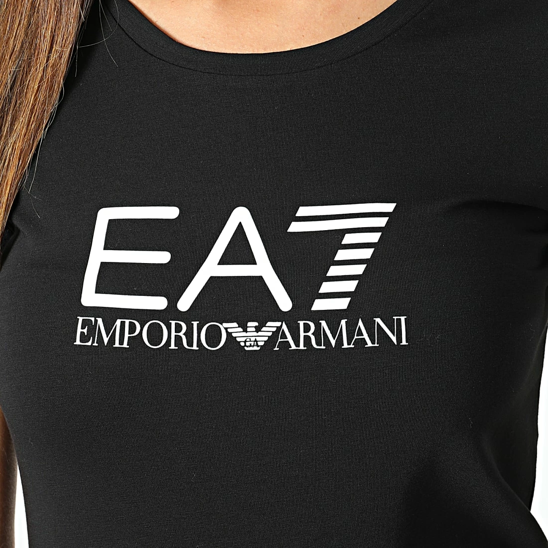 Grosses soldes 👍 Tee 👚 Shirt Femme 8NTT66-TJFKZ Noir de EA7 Emporio Armani 😉 – Image 2