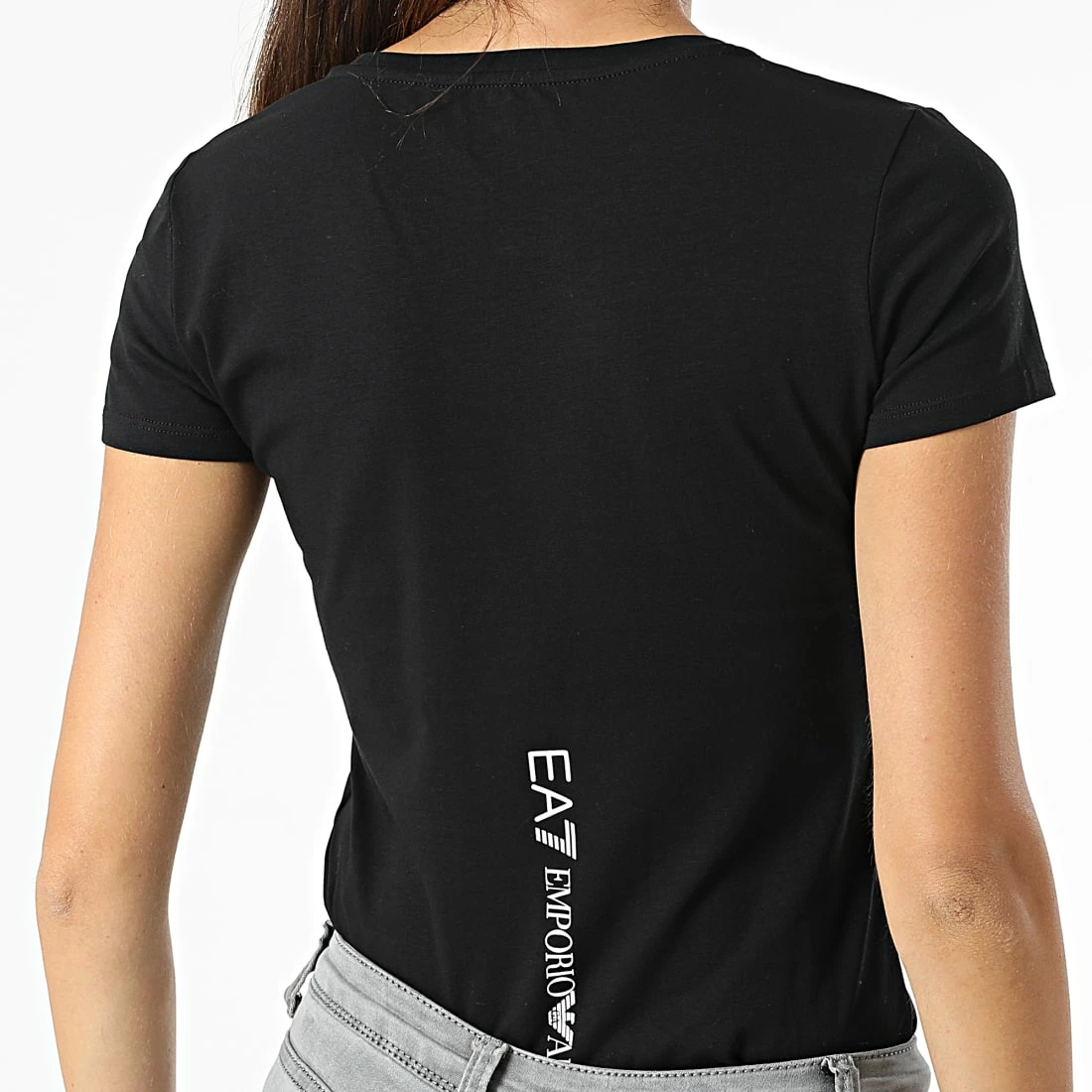 Grosses soldes 👍 Tee 👚 Shirt Femme 8NTT66-TJFKZ Noir de EA7 Emporio Armani 😉 – Image 4