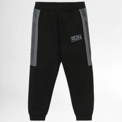 Tout neuf 🎁 Pantalon Jogging A Bandes Enfant 6LBP57-BJEXZ Noir de EA7 Emporio Armani ⭐