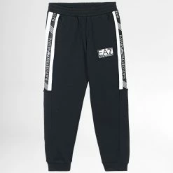 Meilleur prix 🛒 Pantalon Jogging A Bandes Enfant 6LBP57-BJEXZ Bleu Marine de EA7 Emporio Armani ⌛