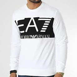Grosses soldes 🛒 Sweat Crewneck 6LPM51-PJFGZ Beige Clair de EA7 Emporio Armani 😀