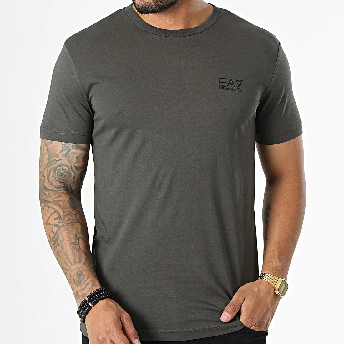 Grosses soldes 🤩 Tee 👕 Shirt 8NPT51-PJM9Z Taupe de EA7 Emporio Armani 🤩 – Image 3