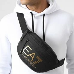 Tout neuf 💯 Sac Banane 275979 Noir Doré de EA7 Emporio Armani 🤩