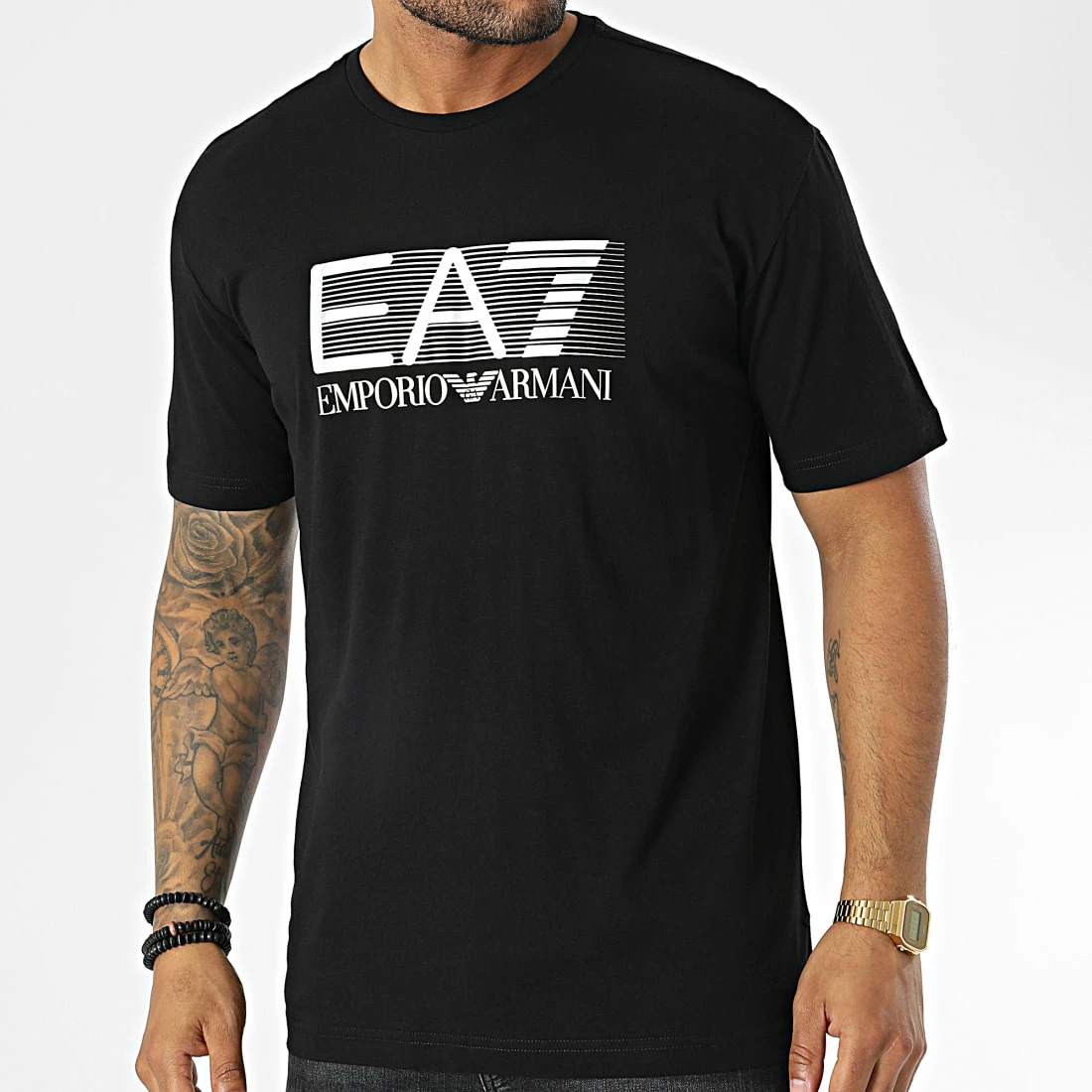 Promo 😀 Tee 👕 Shirt 6LPT09 Noir de EA7 Emporio Armani 💯 – Image 3