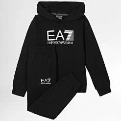 Remise 😉 Ensemble De Survetement Enfant 6LBV55-BJ05Z Noir de EA7 Emporio Armani 👏