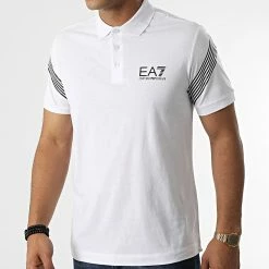 Tout neuf 🥰 Polo Manches Courtes 6LPF06 Blanc de EA7 Emporio Armani 😉