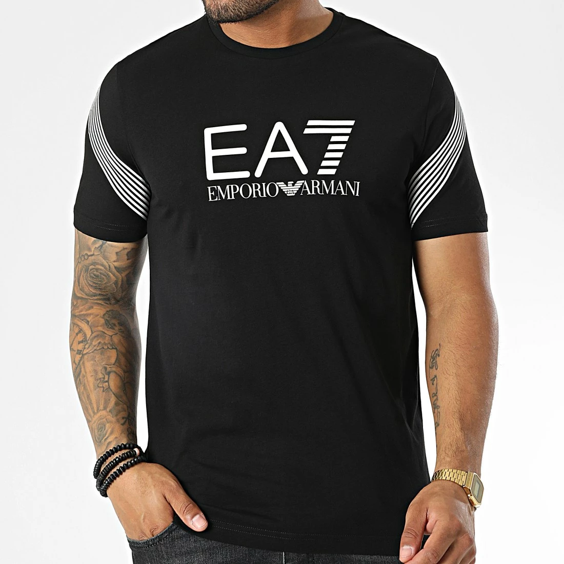 Vente flash 👏 Tee 👕 Shirt 6LPT03 Noir de EA7 Emporio Armani 😍