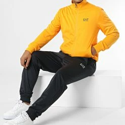 Tout neuf 😍 Ensemble De Survetement 8NPV71 Orange Noir de EA7 Emporio Armani 🥰