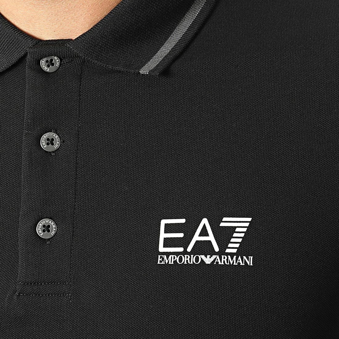 Meilleure vente 😉 Polo Manches Longues 8NPF07-PJ04Z Noir de EA7 Emporio Armani 🤩 – Image 2