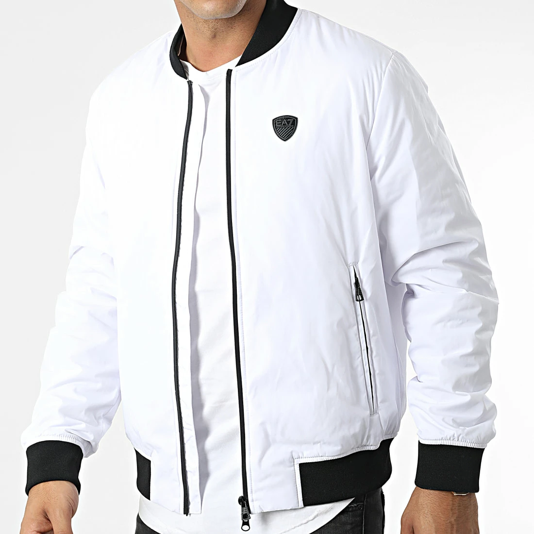 Nouveau ⌛ Veste Bomber 8NPB10 Blanc de EA7 Emporio Armani 🎉 – Image 3