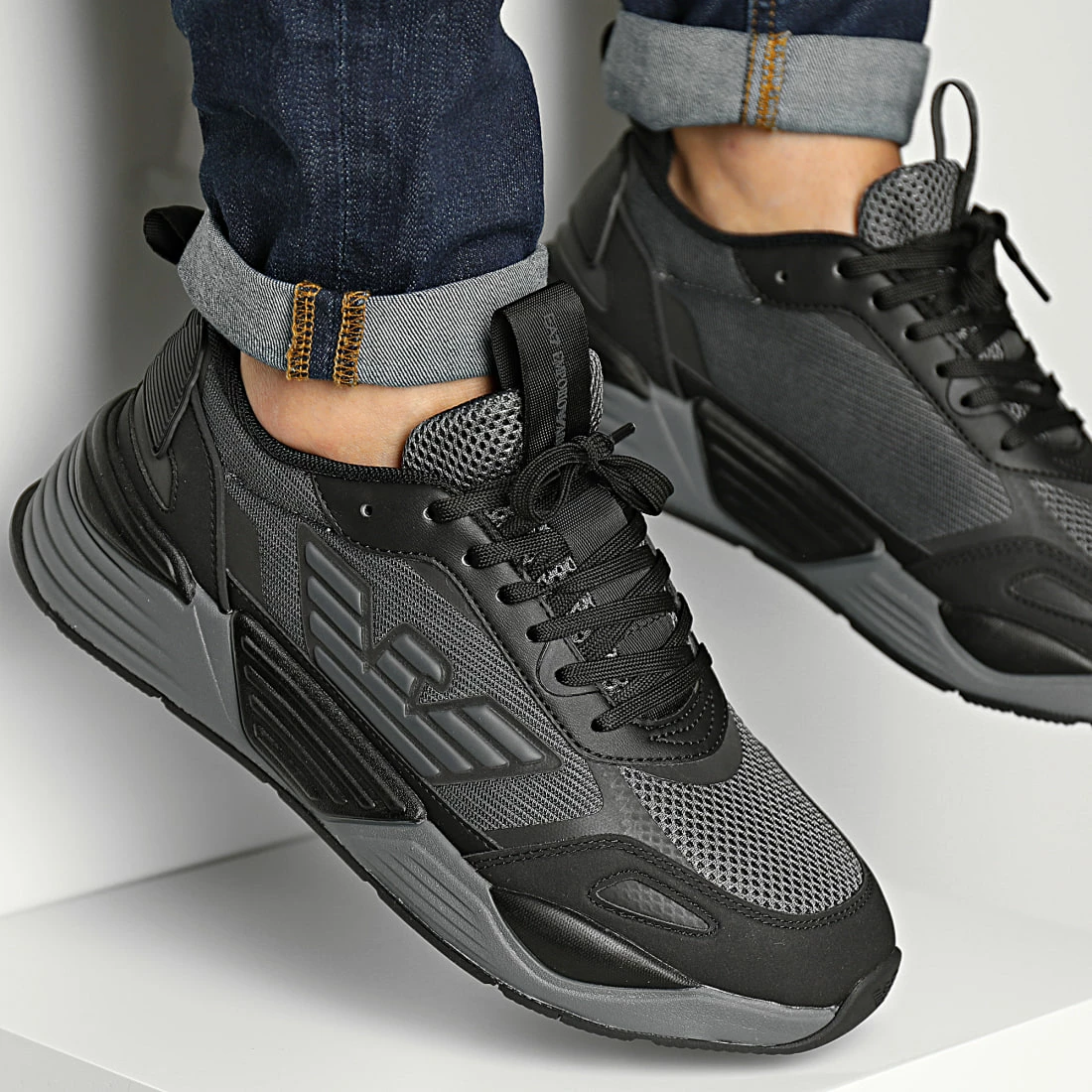 Tout neuf đ„ Baskets X8X070-XK165 Black Iron Gate de EA7 Emporio Armani â