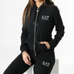 Top 10 😉 Ensemble De Survetement Femme 6LTV61-TJCQZ Noir de EA7 Emporio Armani 😍