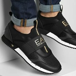 Promo 🧨 Baskets X8X100-XK256 Black Gold de EA7 Emporio Armani 👏