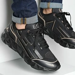 Vente flash 🎁 Baskets X8X107 Black Bronze de EA7 Emporio Armani 🌟