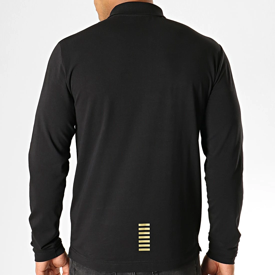 Tout neuf ⭐ Polo Manches Longues 8NPF05-PJM5Z Noir Doré de EA7 Emporio Armani 👏 – Image 4