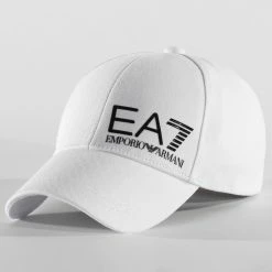 Meilleure affaire 🔥 Casquette Train ⚾ Baseball Hat 275936-0P010 Blanc de EA7 Emporio Armani 🎉