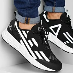 Vente flash ⌛ Baskets X8X033-XCC52 Black Silver de EA7 Emporio Armani 👍