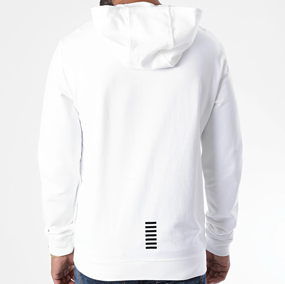 De gros 👍 Sweat Zippé Capuche 8NPM03-PJ05Z Blanc Cassé de EA7 Emporio Armani 😀 – Image 4